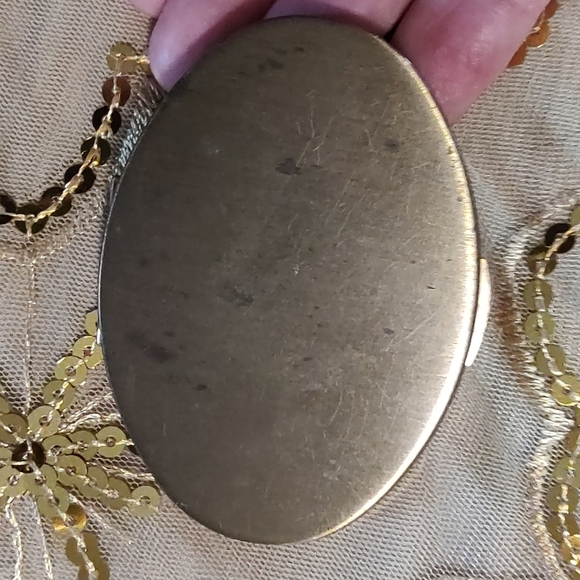 VINTAGE GOLD COMPACT POWDER CASE Pepsi Cola Logo - Picture 8 of 8